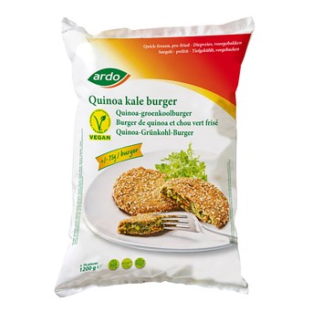 Hambrguer Vegetal Quinoa/Kale Congelado Ardo 6x1,2 kg
