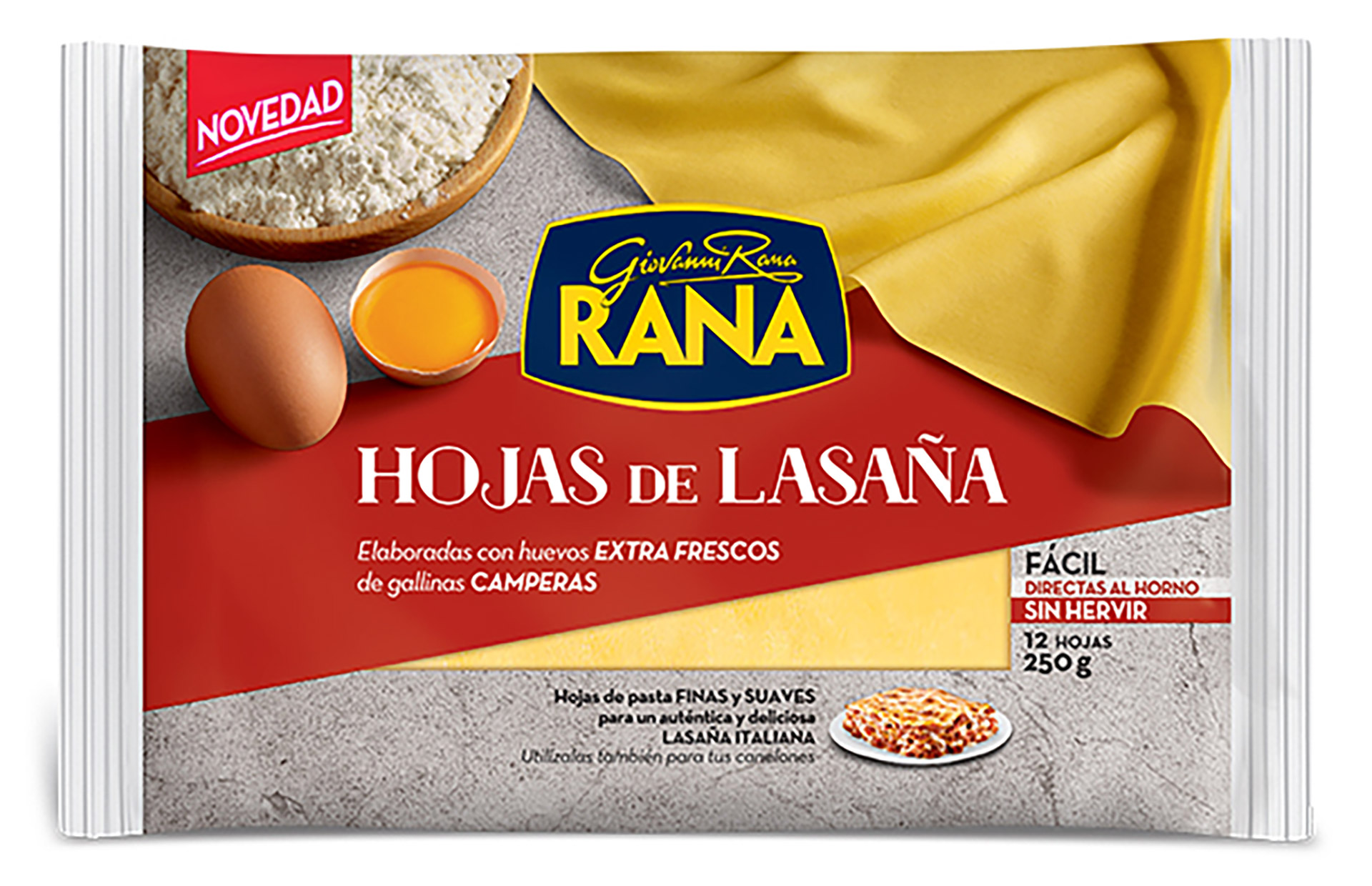 Massa Folhas Lasanha Fresca Rana 8x250 g