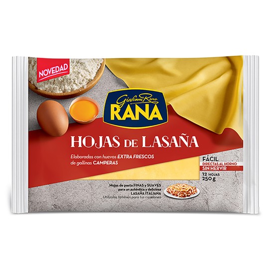 Massa Folhas Lasanha Fresca Rana 8x250 g