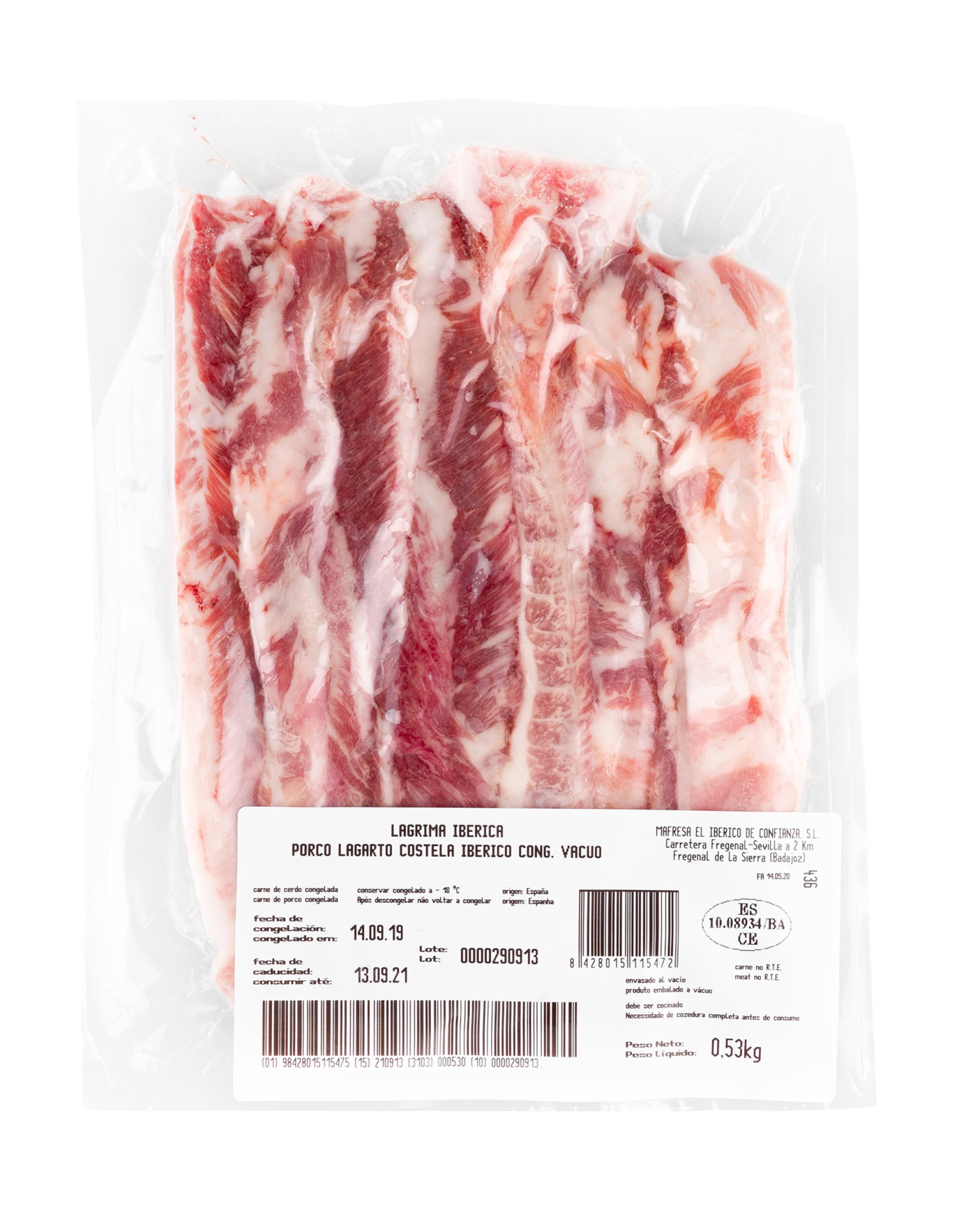 Porco Lagarto Costela Ib�rico Congelada Mafresa V�cuo