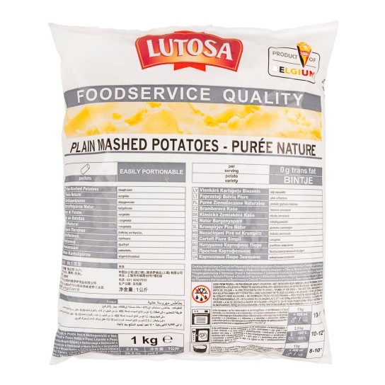 Pur Batata Congelado Lutosa 10x1 kg