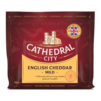 Queijo Cheddar White Mild Cath City 12x200 g