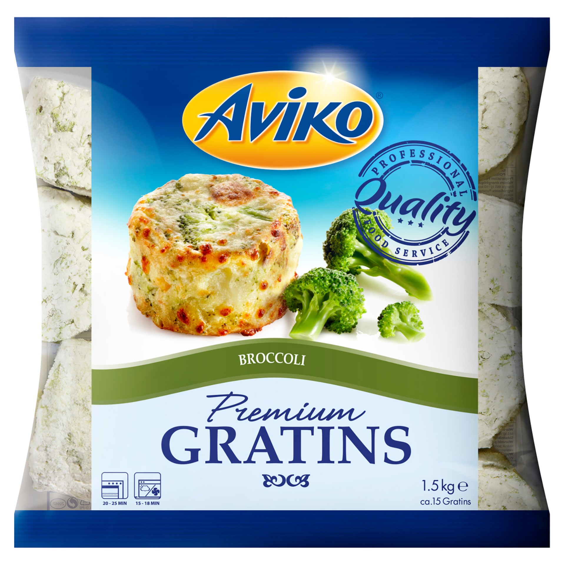 Batata Gratinada c/ Br�colos Congelada Aviko 6x1,5 kg