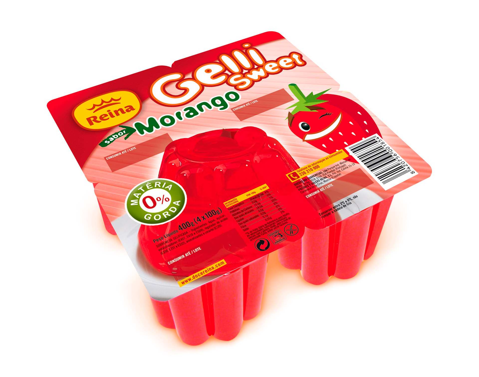 Gelli Sweet Morango Reina 12x(4x100 g)