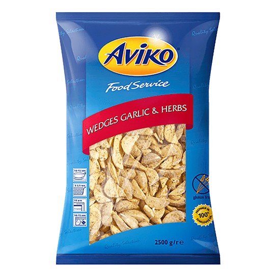 Batata Gomos c/ Pele Ervas Congelada Aviko 4x2,5 kg Batata Gomos c/ Pele Ervas Congelada Aviko 4x2,5 kg