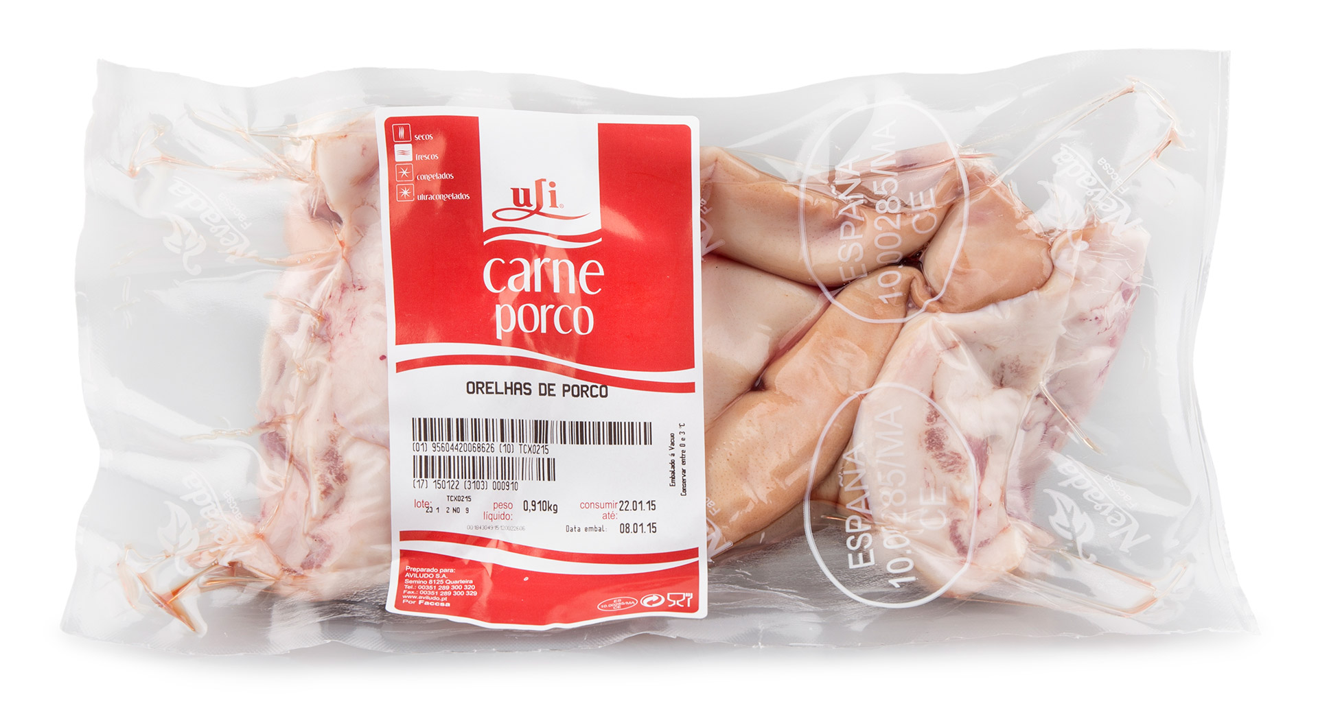 Porco Orelha Fresca Vácuo Porco Orelha Fresca Vácuo