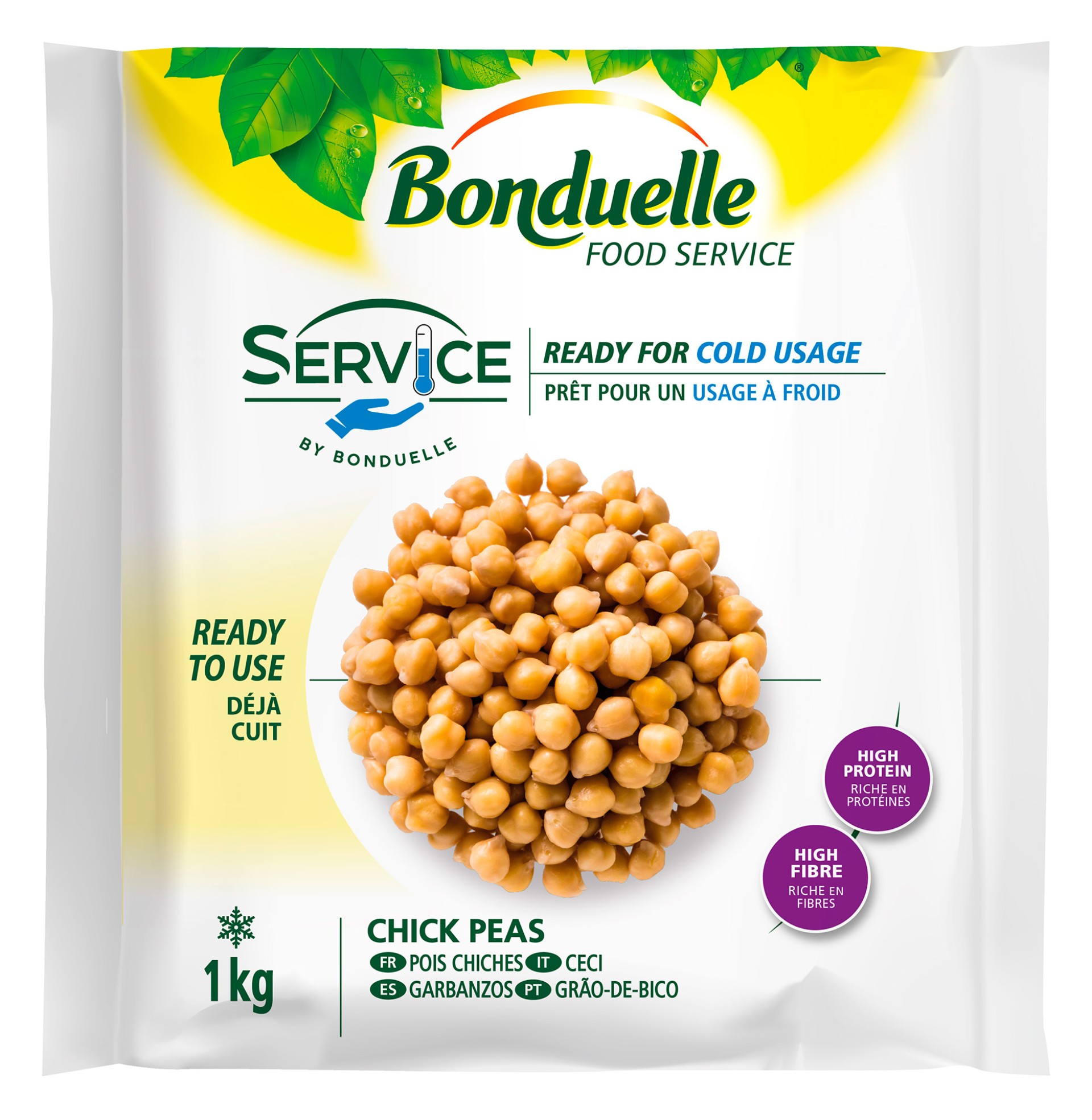 Gr�o de Bico Service Congelado Bonduelle 6x1 kg