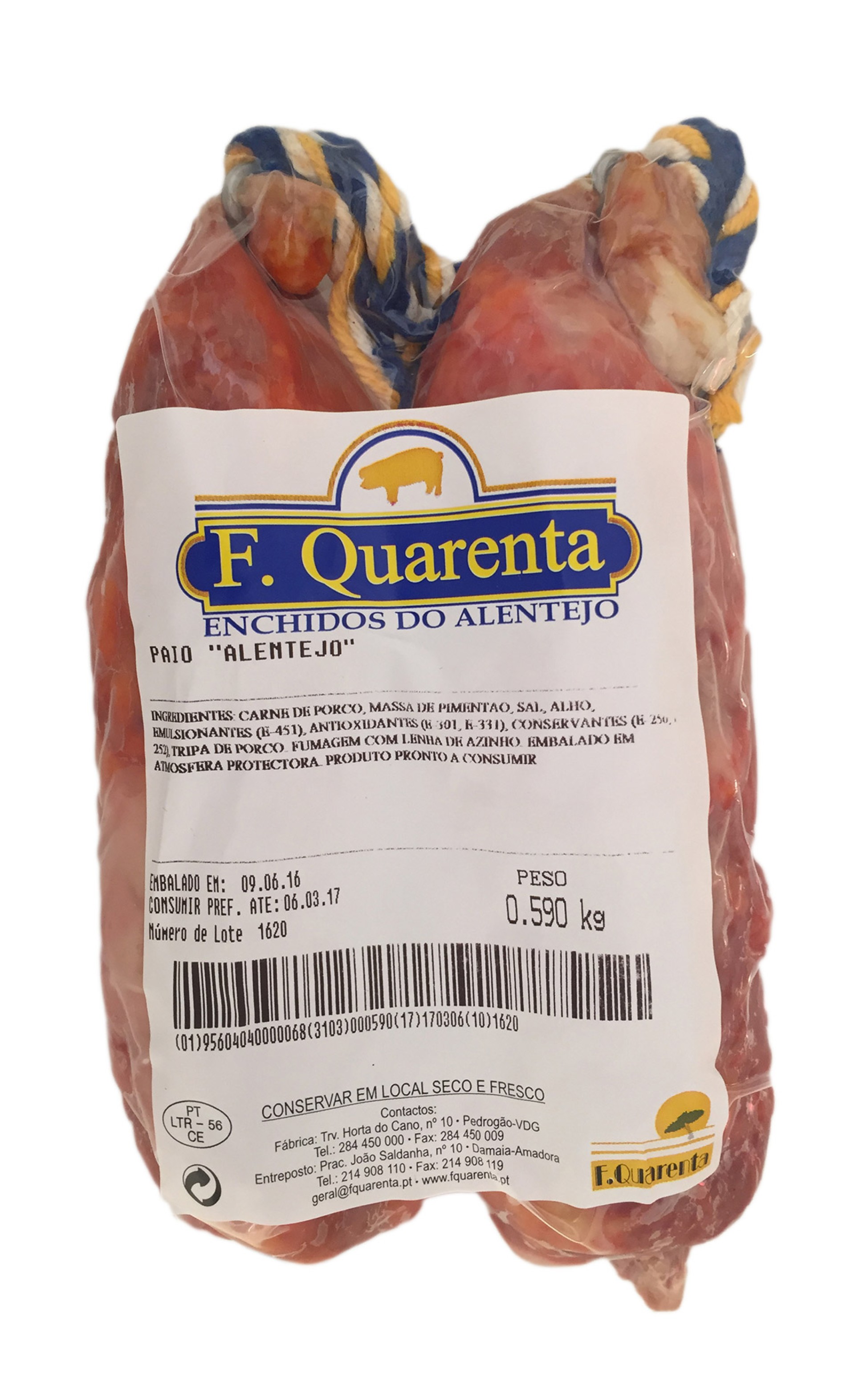 Paio Tradicional Alentejano F.Quarenta Saco