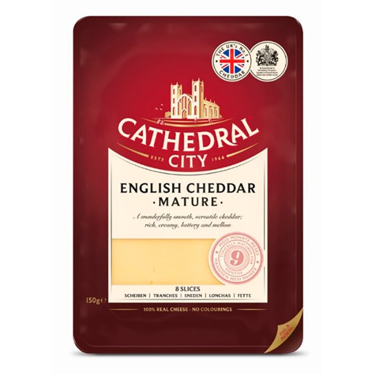 Queijo Cheddar Mature Fatiado Cath City 6x150 g