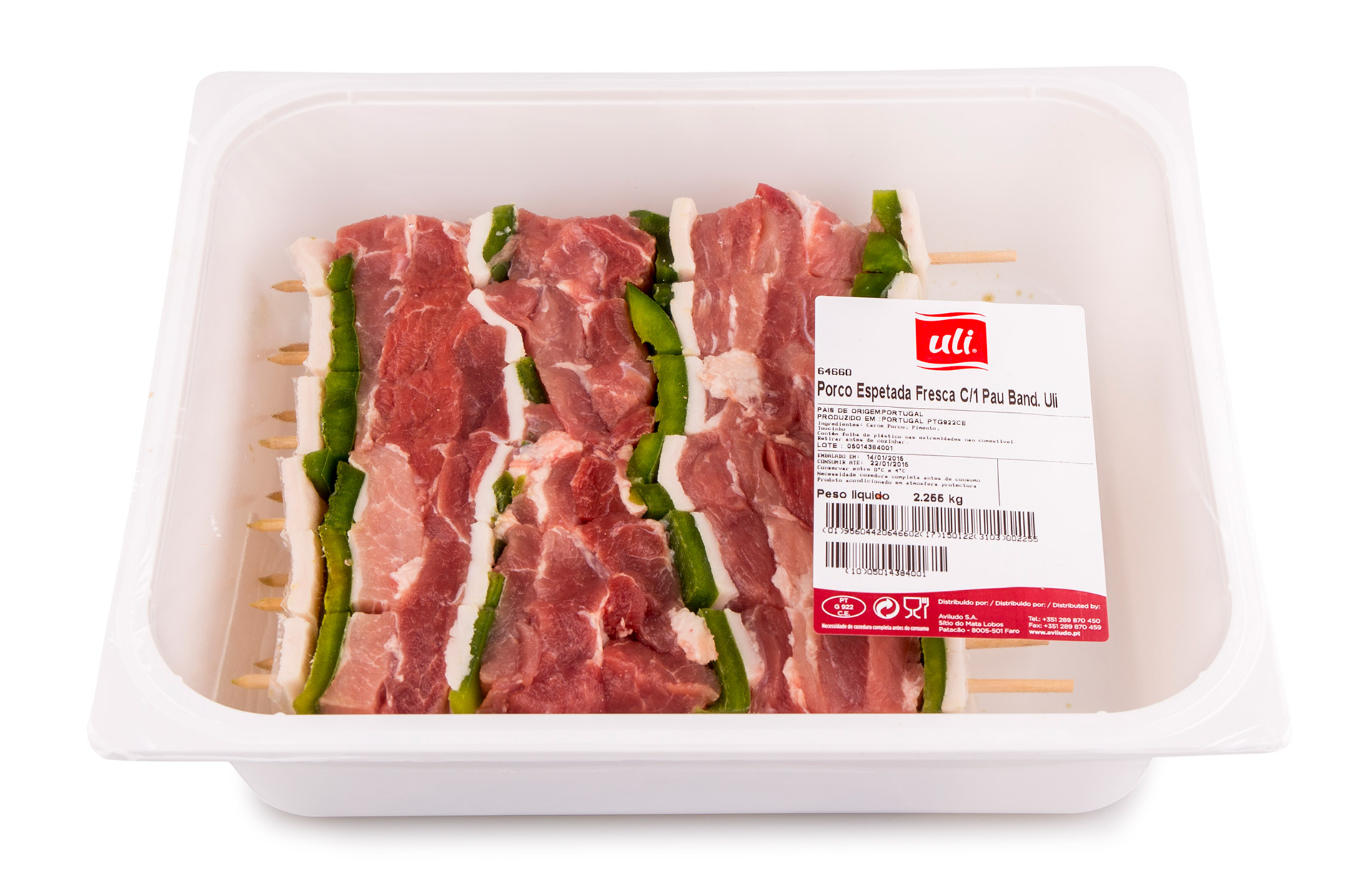 Porco Espetada c/ 1 Pau Fresca Uli Bandeja