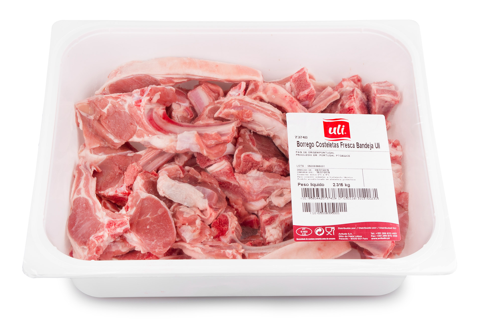 Borrego Costeletas Frescas Uli Bandeja