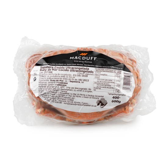 Sapateira 400/600 Congelada Escócia Vácuo Sapateira 400/600 Congelada Escócia Vácuo