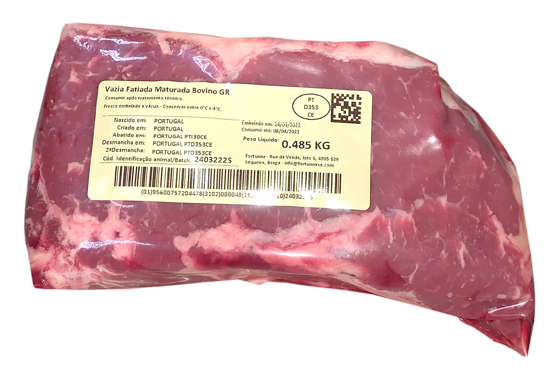 Bovino Bife Vazia Maturado Fresco Fortunna Vácuo Bovino Bife Vazia Maturado Fresco Fortunna Vácuo