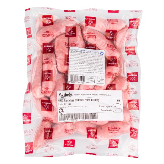 Salsichas Cocktail Frescas Cx 3 kg