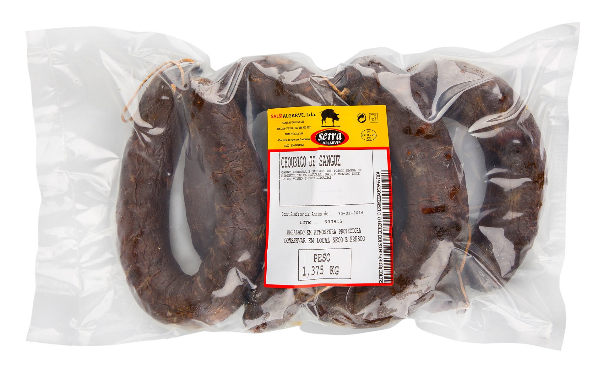 Chouriço Preto Tradicional Salsialgarve Saco Chouriço Preto Tradicional Salsialgarve Saco