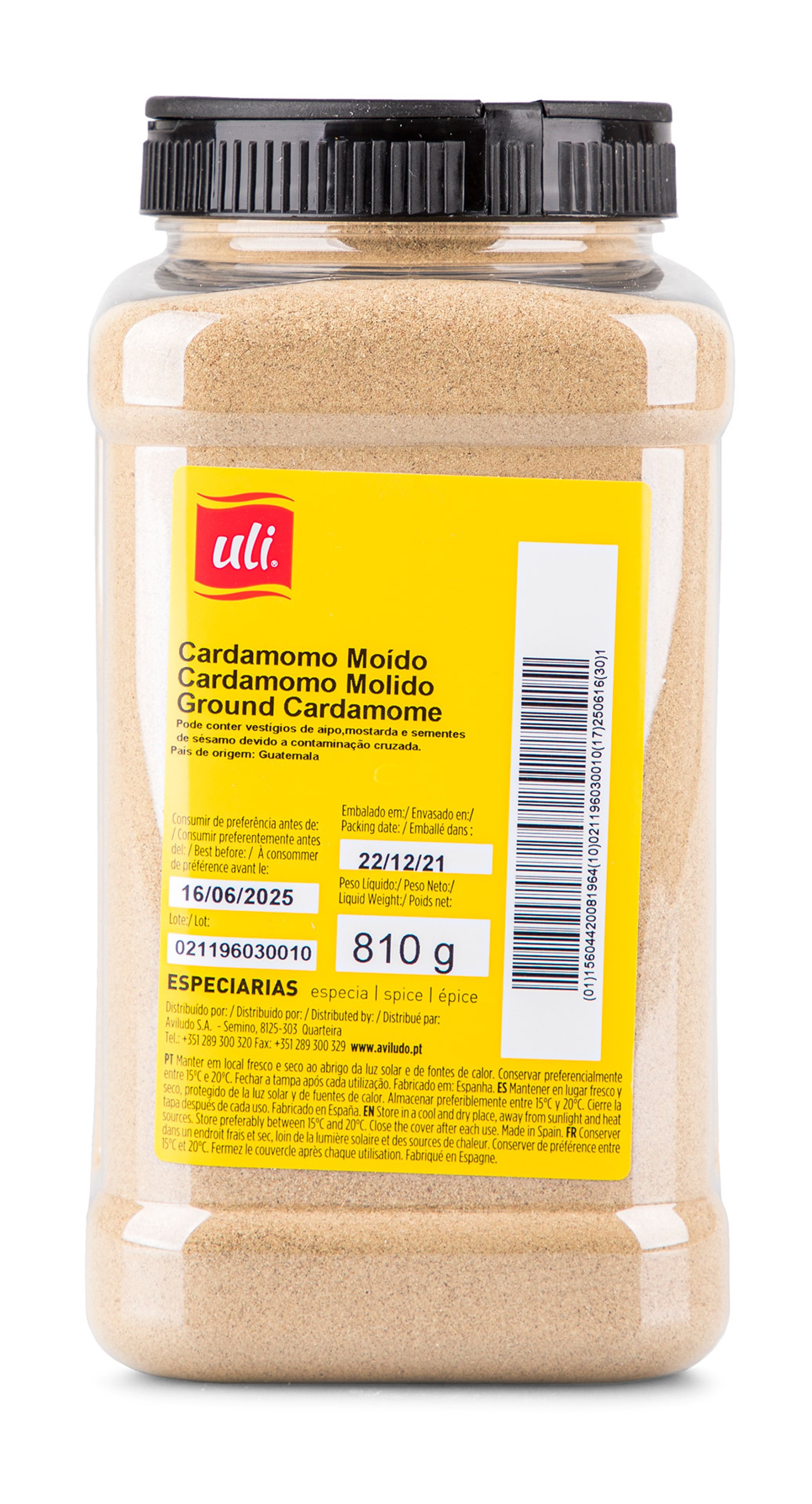 Cardamomo Mo�do Uli Pet 810 g