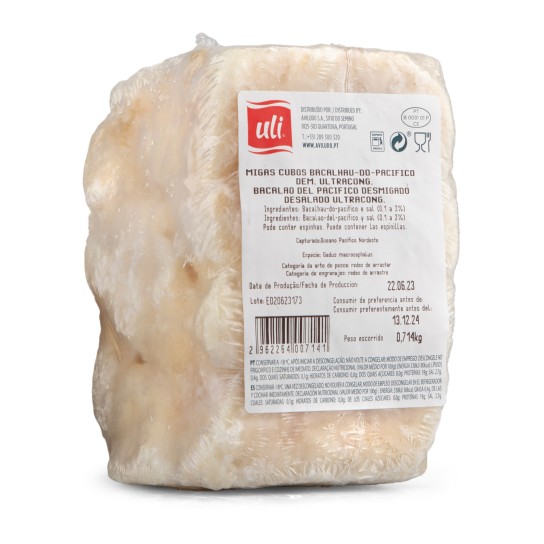 Migas Bacalhau Demolhado Congeladas Uli Cx 5 kg