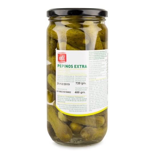 Pepinos Extra Uli Frasco 720 g