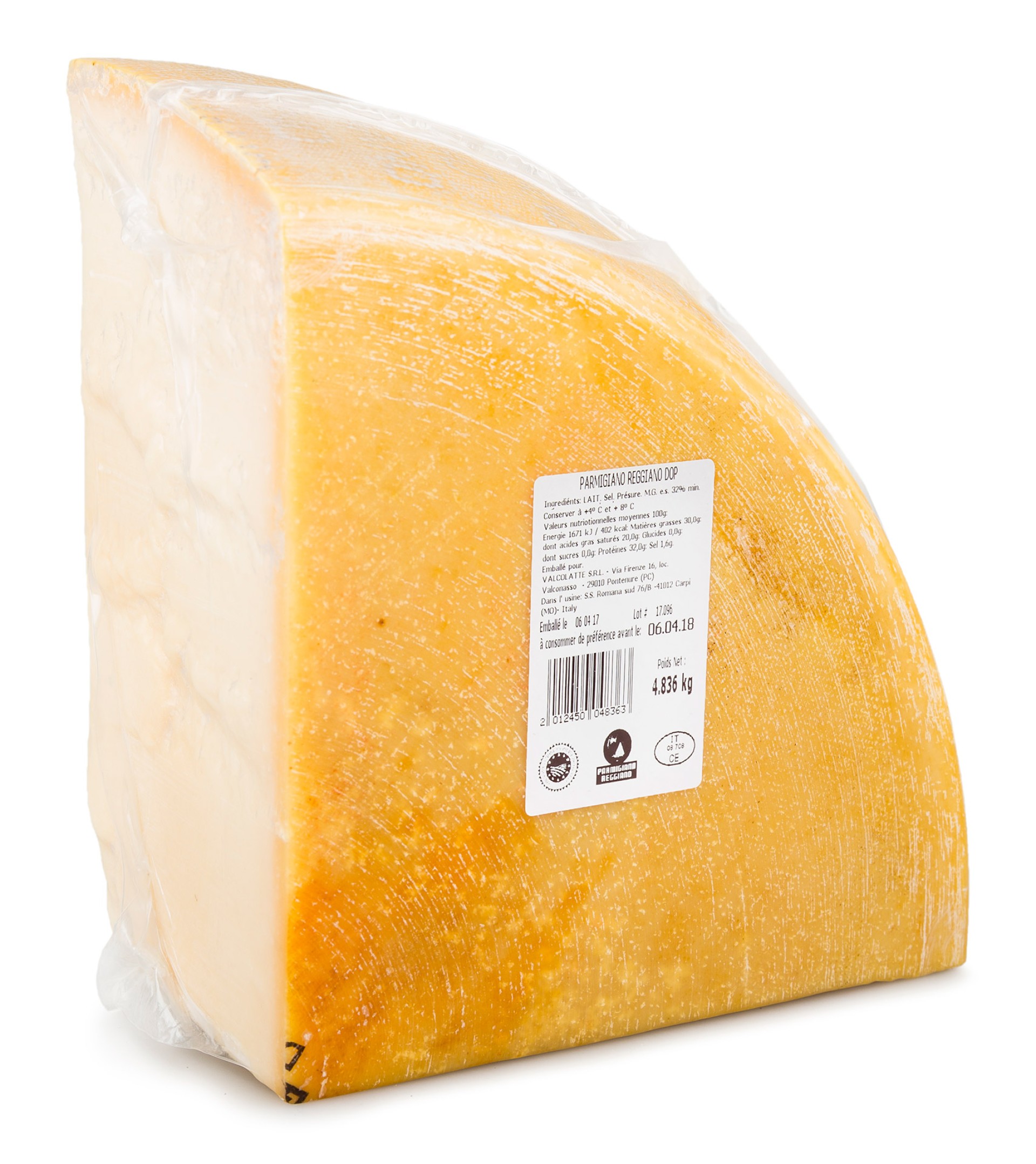 Queijo Parmigiano Reggiano 1/8 Valcollate Queijo Parmigiano Reggiano 1/8 Valcollate