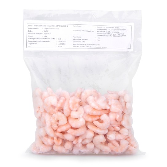 Miolo Camaro 50/70 Congelado ndia Saco 800 g