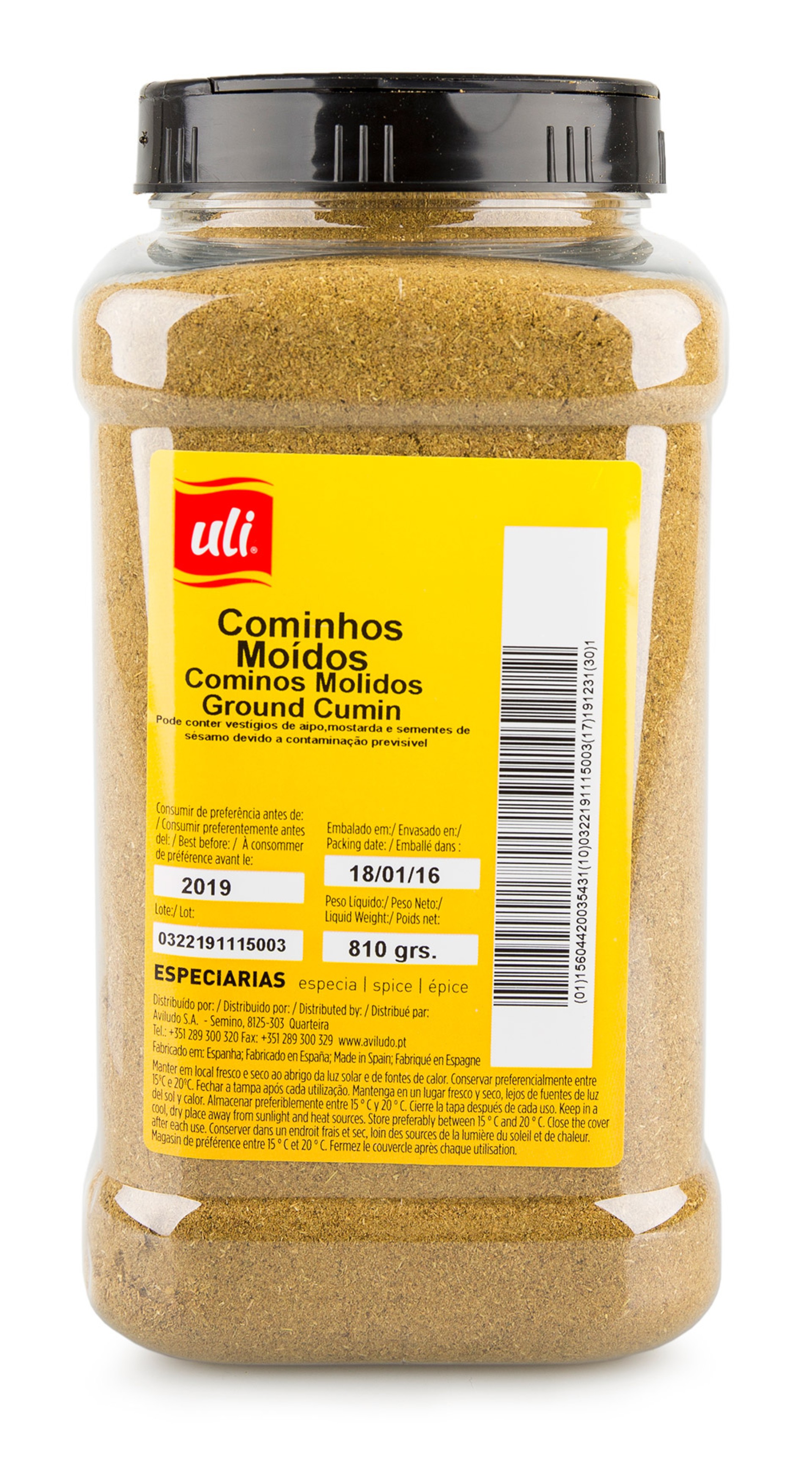 Cominhos Mo�dos Uli Pet 810 g