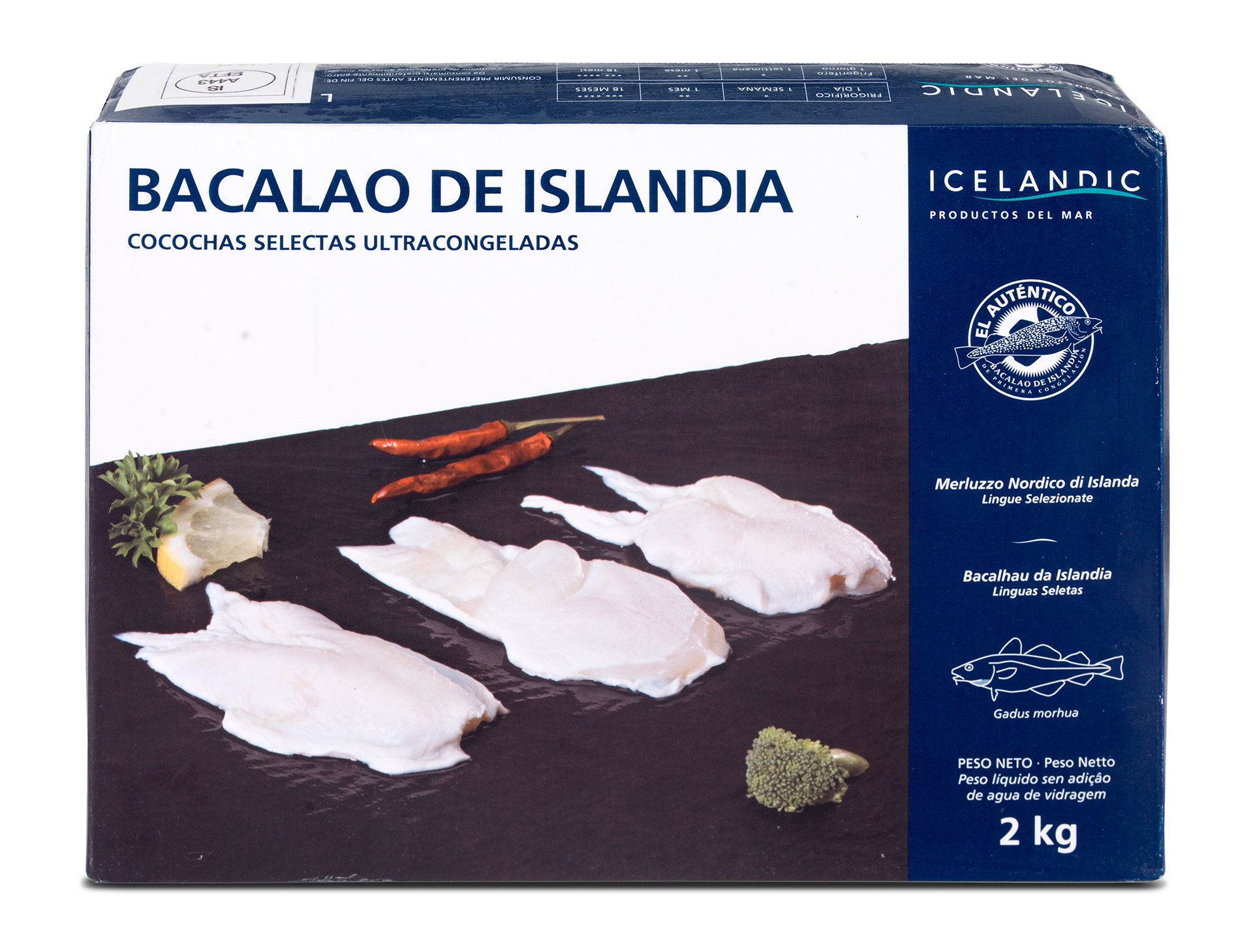 L�nguas Bacalhau Congeladas Icelandic Cx 2 kg