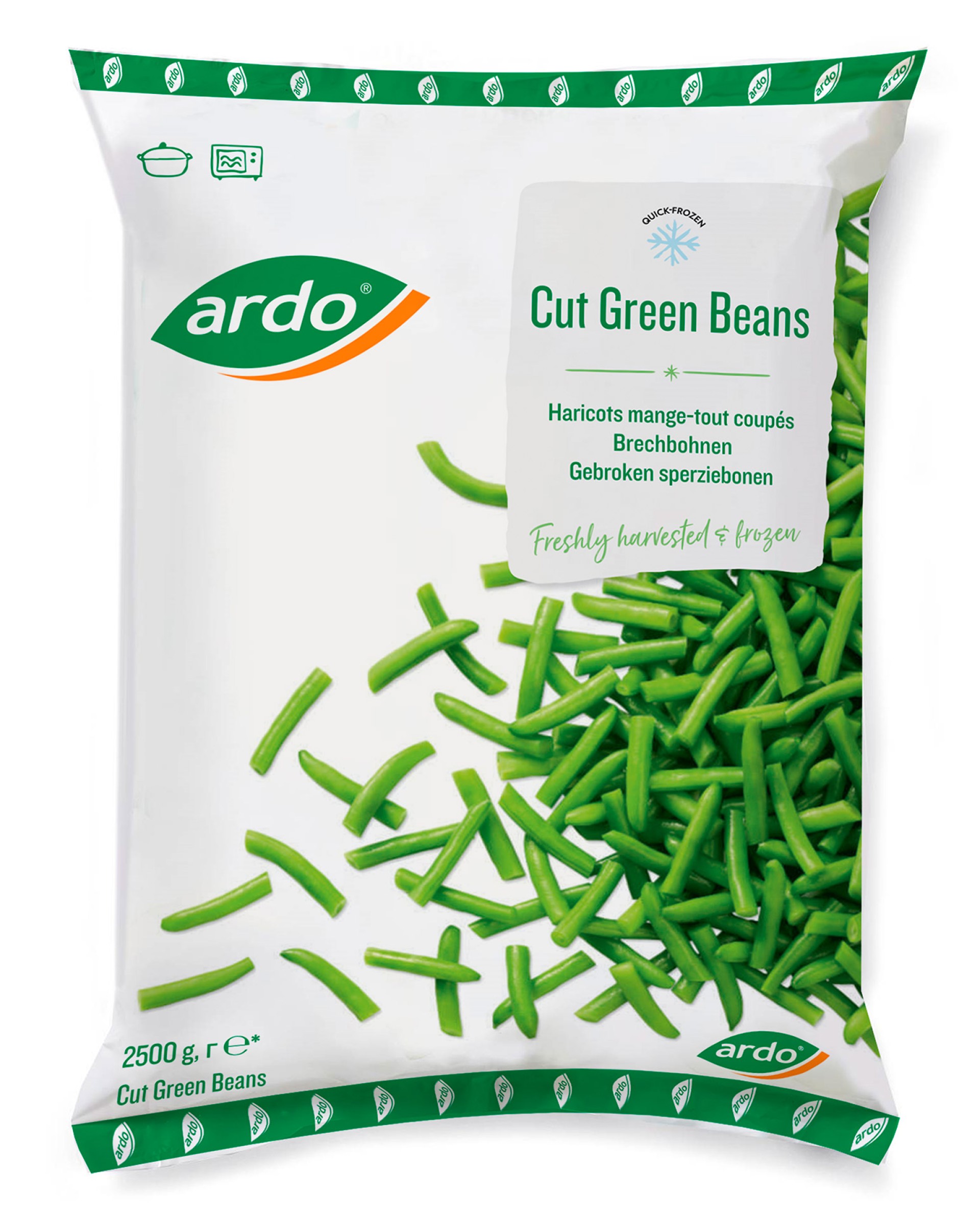 Feij�o Verde Redondo Congelado Ardo 4x2,5 kg