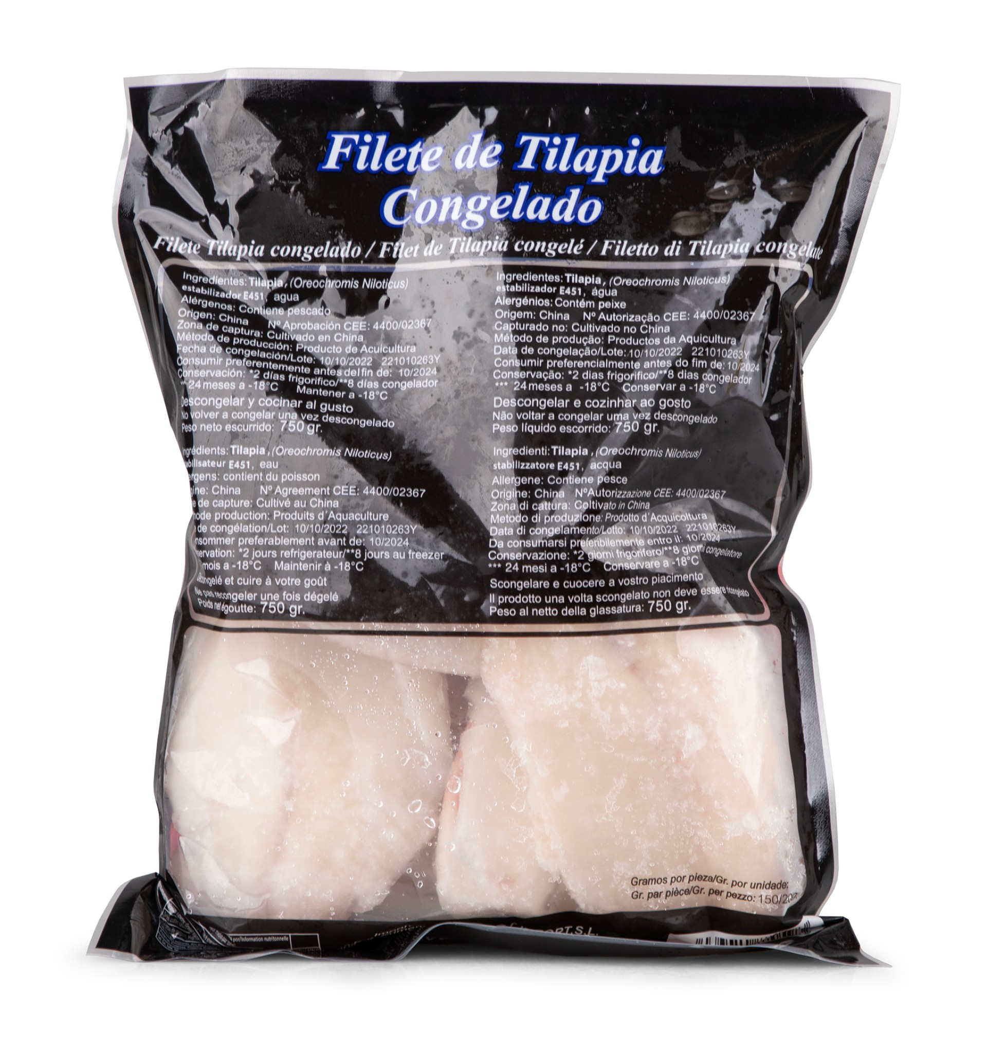 Filete Tilápia 150/200 g Congelado 5x750 g Filete Tilápia 150/200 g Congelado 5x750 g