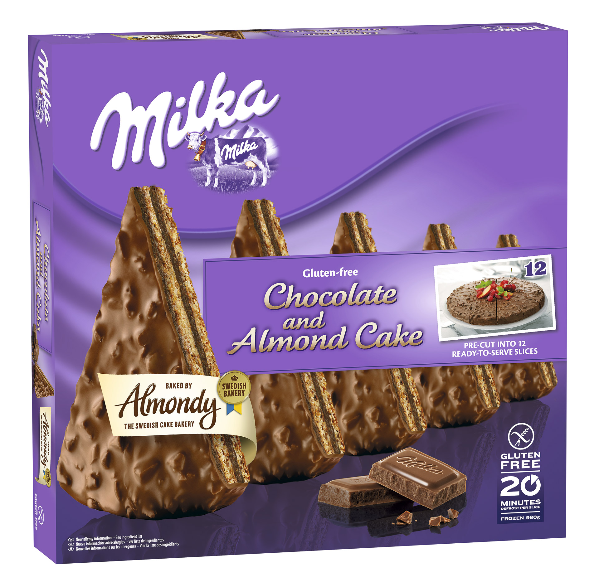 Bolo Am�ndoa Chocolate Milka Congelado 980 g