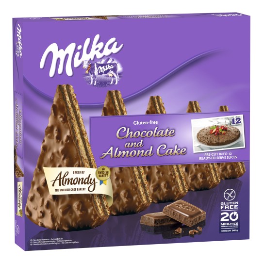 Bolo Amndoa Chocolate Milka Congelado 980 g