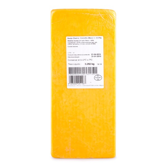 Queijo Cheddar Coloured Barra