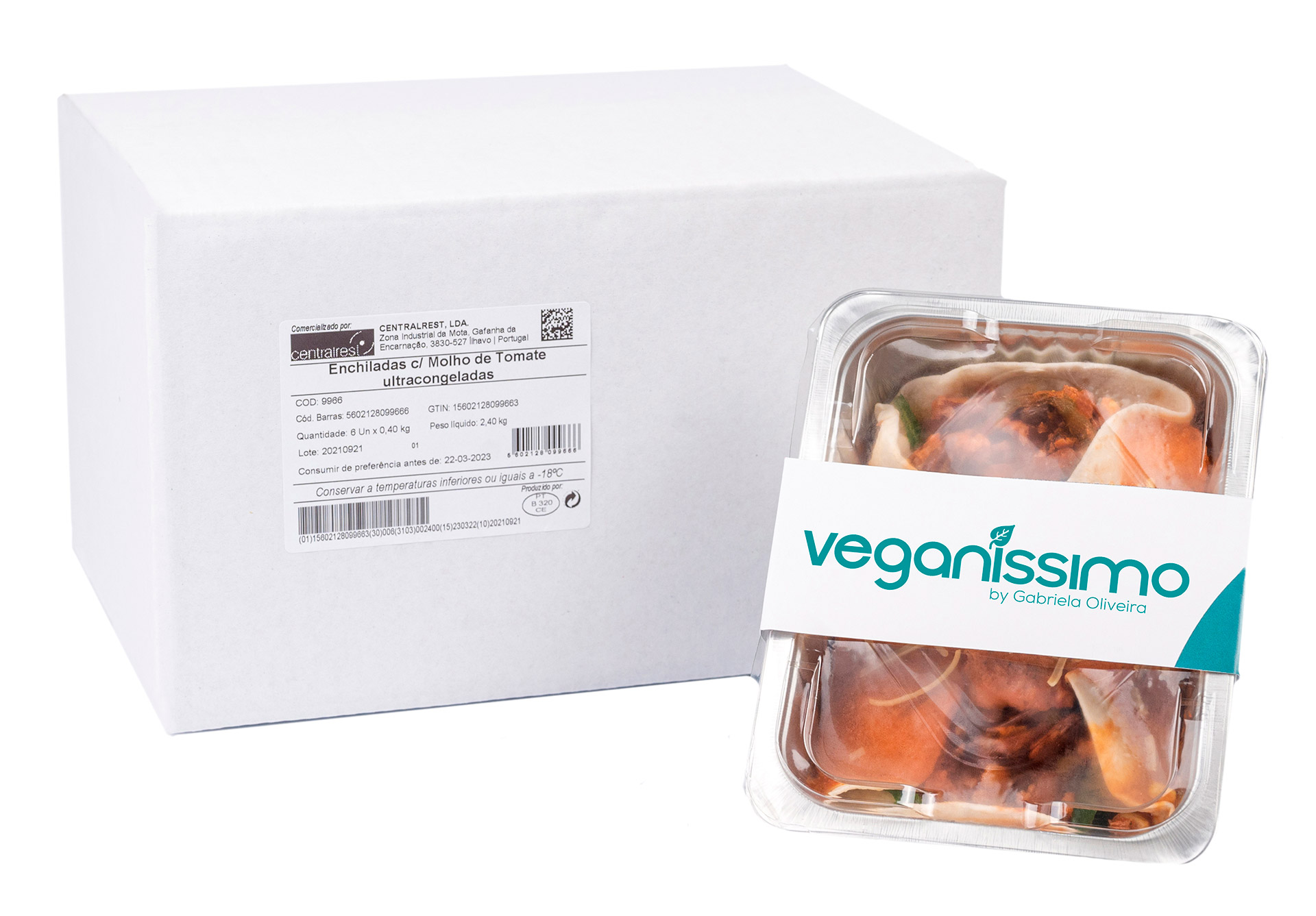 Enchiladas Gratinadas Molho Tomate Vegan Congelado 6x400 g Enchiladas Gratinadas Molho Tomate Vegan Congelado 6x400 g