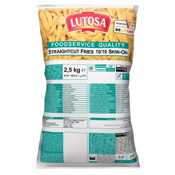 Batata Palito c/ Pele 10/10 Congelada Lutosa 4x2,5 kg