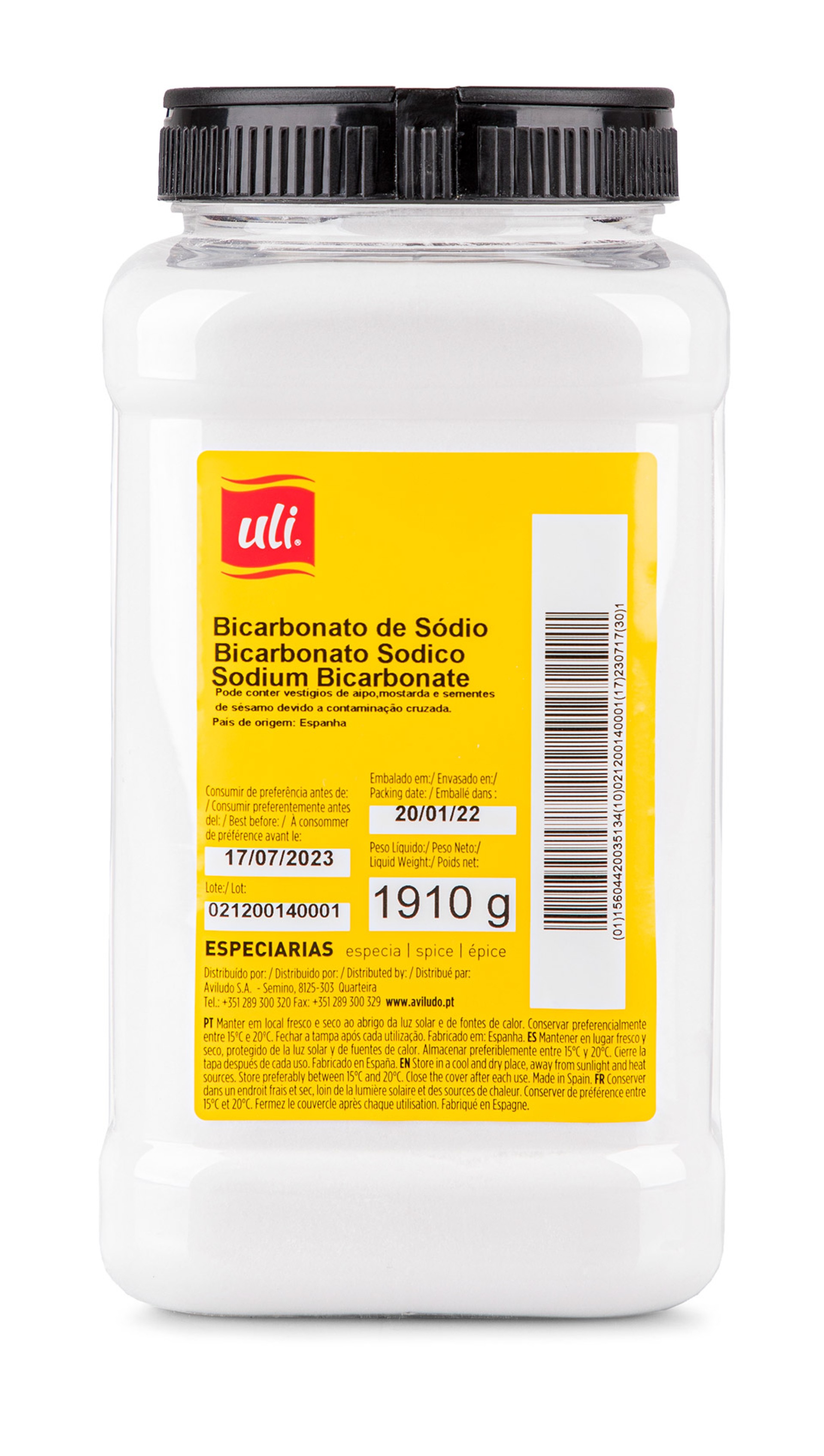 Bicarbonato Sódio Uli Pet 1,910 kg Bicarbonato Sódio Uli Pet 1,910 kg