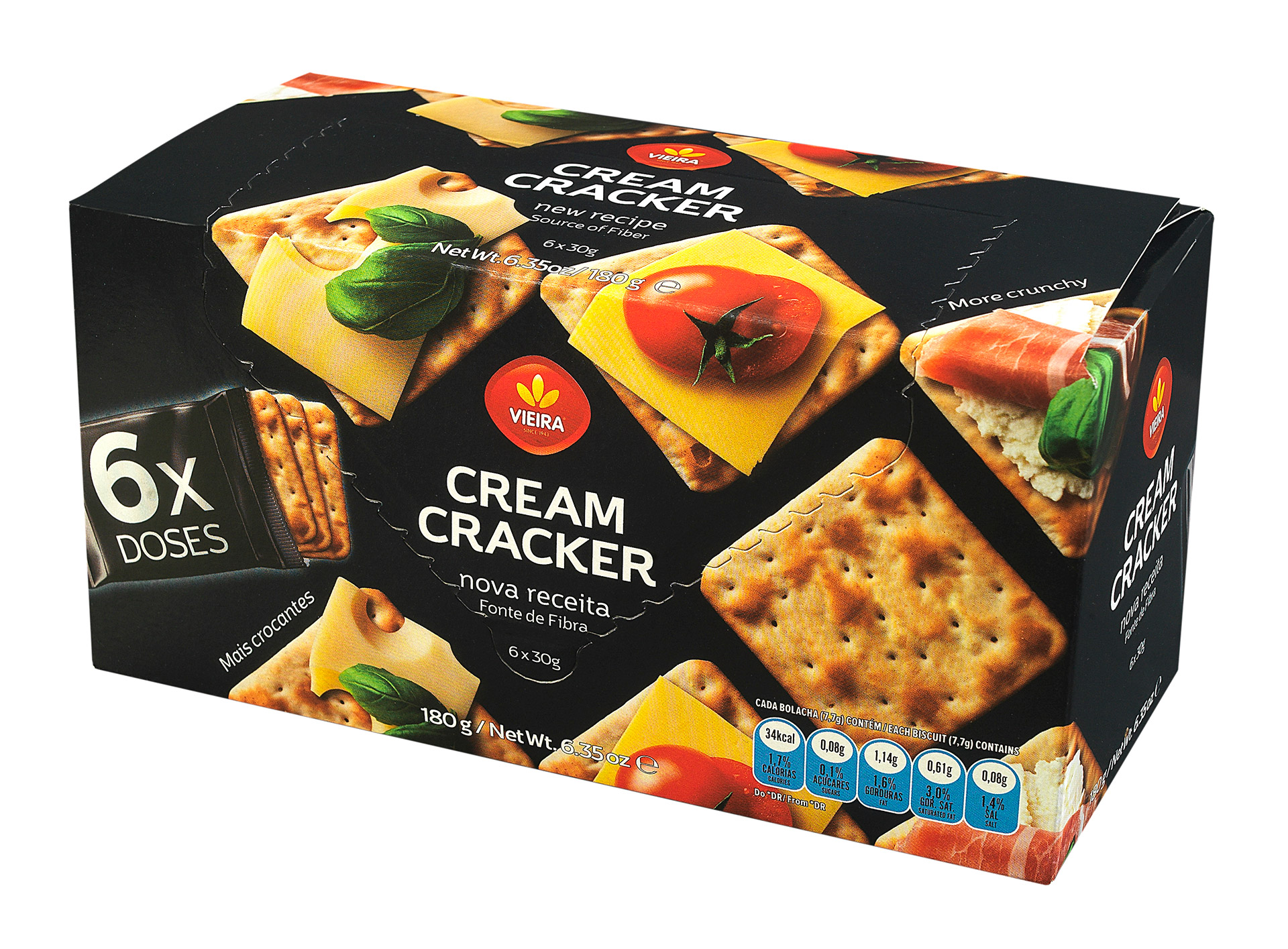 Bolacha Cream Cracker Doses 12x(6x30 g) Bolacha Cream Cracker Doses 12x(6x30 g)