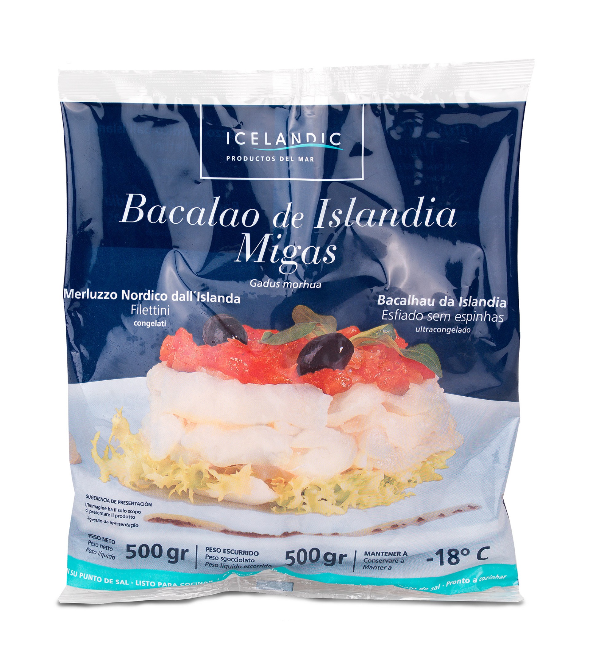 Migas Bacalhau Demolhado Congeladas Icelandic 8x500 g