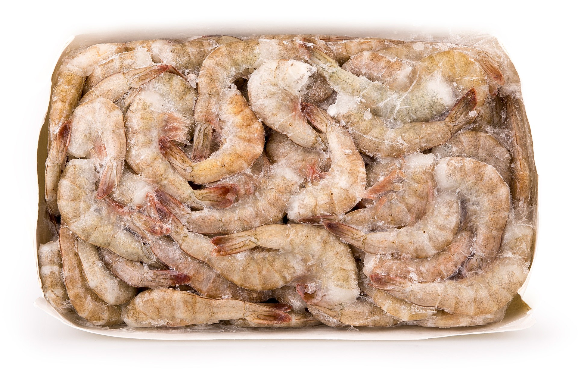 Camar�o Vannamei s/ Cabe�a 31/35 Congelado Cx 2 kg