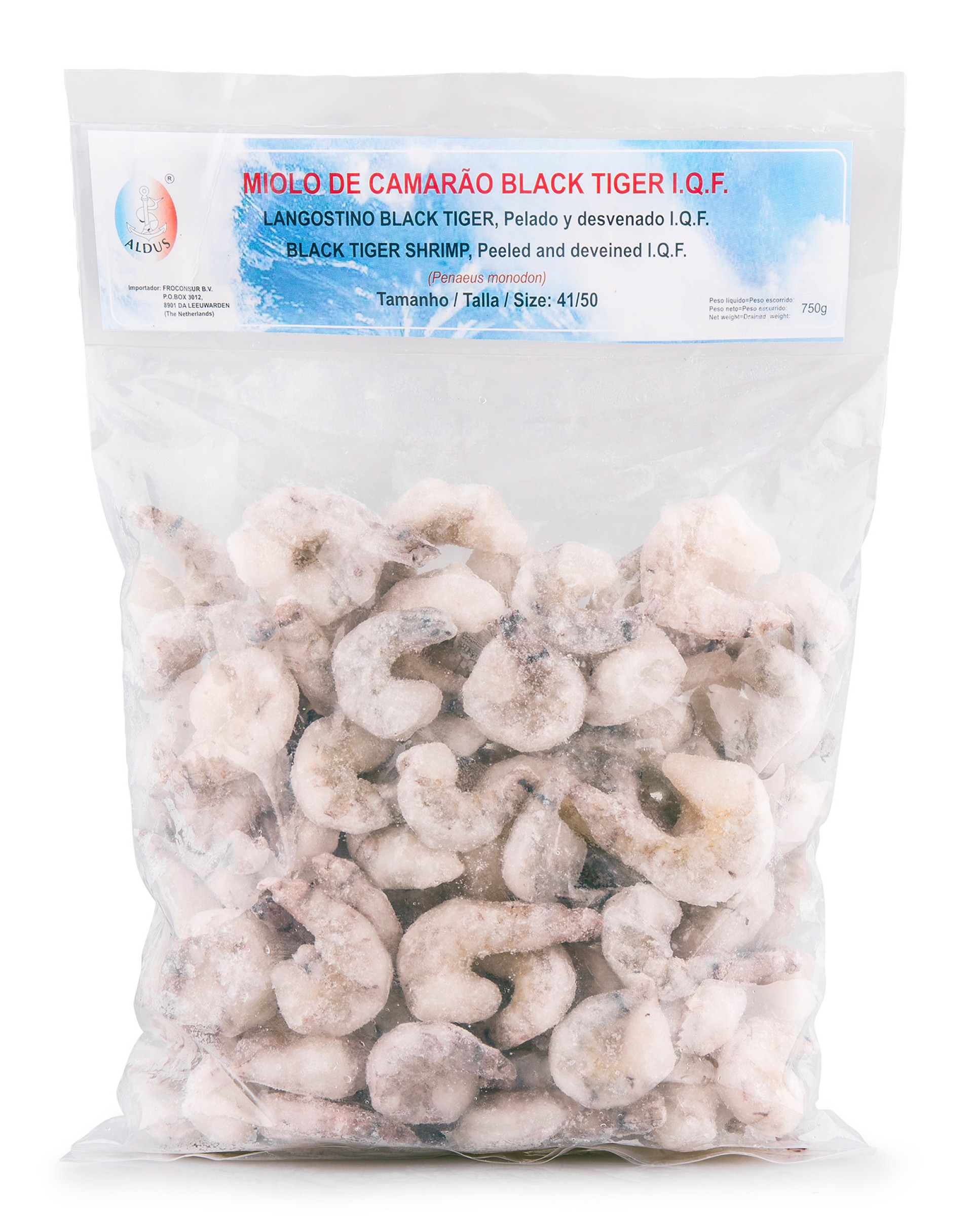 Miolo Camarão Black Tiger 26/30 Congelado Saco 800 g Miolo Camarão Black Tiger 26/30 Congelado Saco 800 g