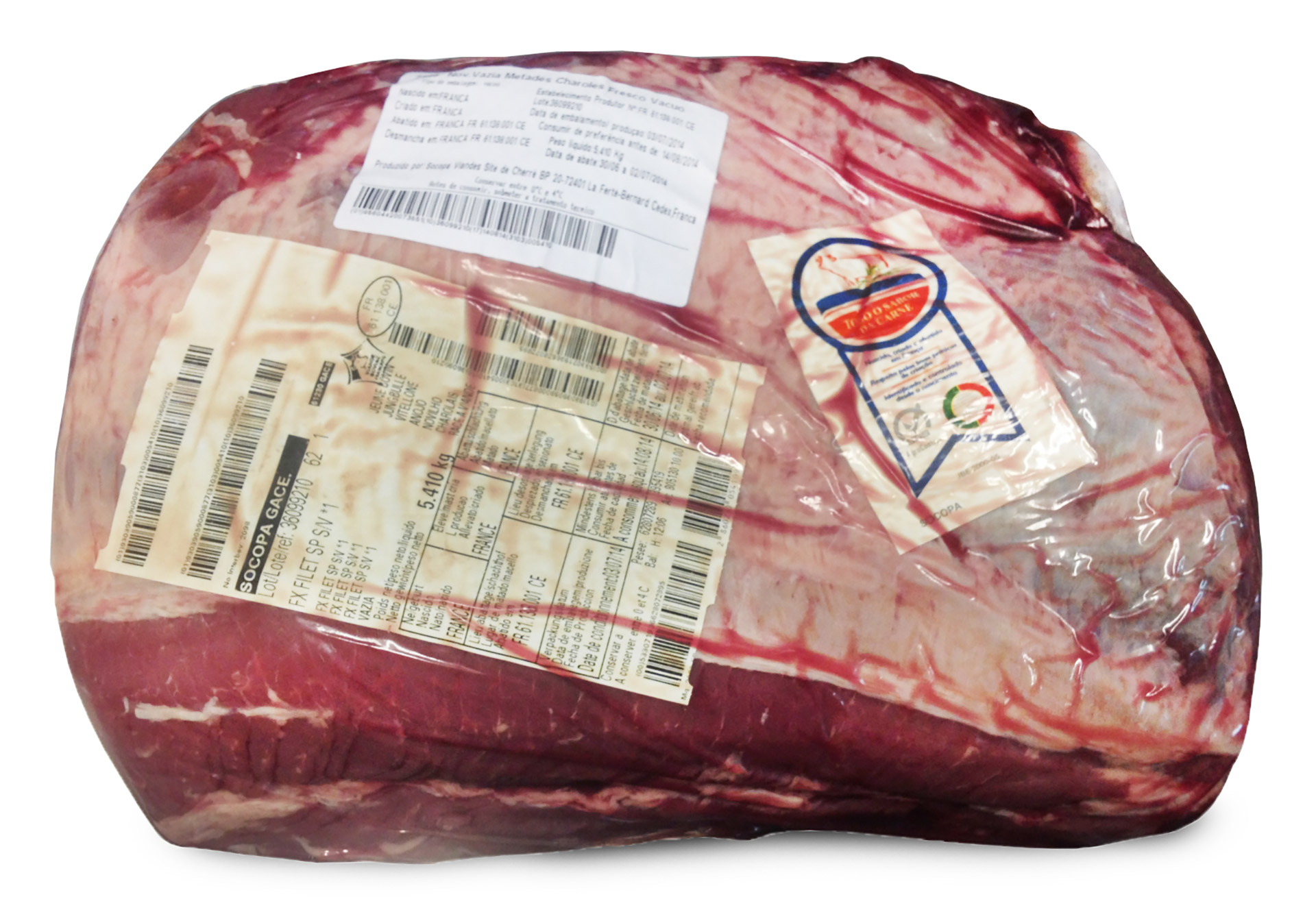 Novilho Vazia Metades Charolais Fresca Vácuo Novilho Vazia Metades Charolais Fresca Vácuo