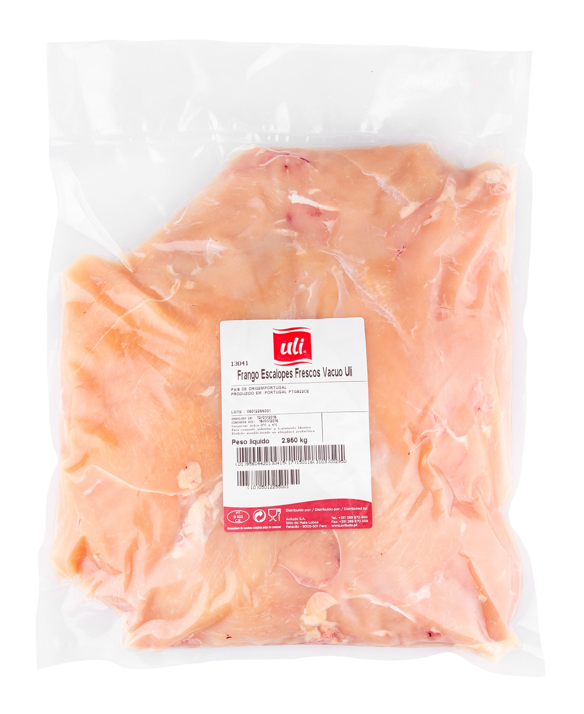 Frango Escalope Fresco Uli Vácuo Frango Escalope Fresco Uli Vácuo