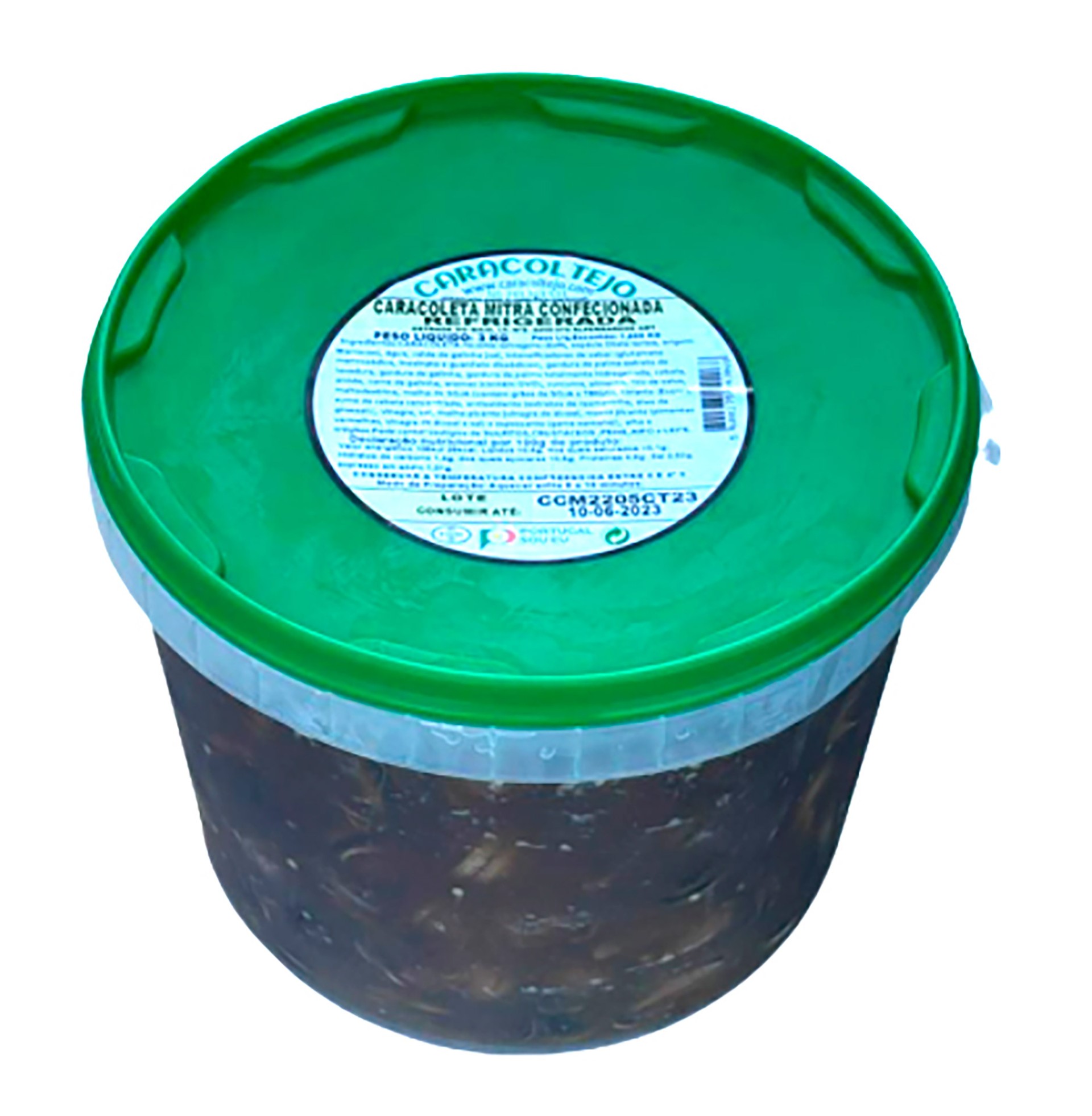 Caracoleta Pronta Refrigerada Balde 3 kg