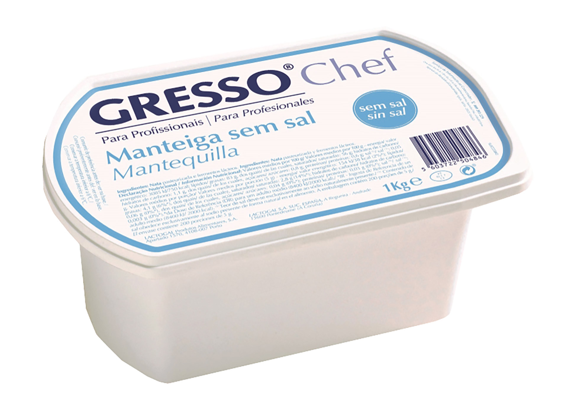 Manteiga s/ Sal Gresso Chef 6x1 kg