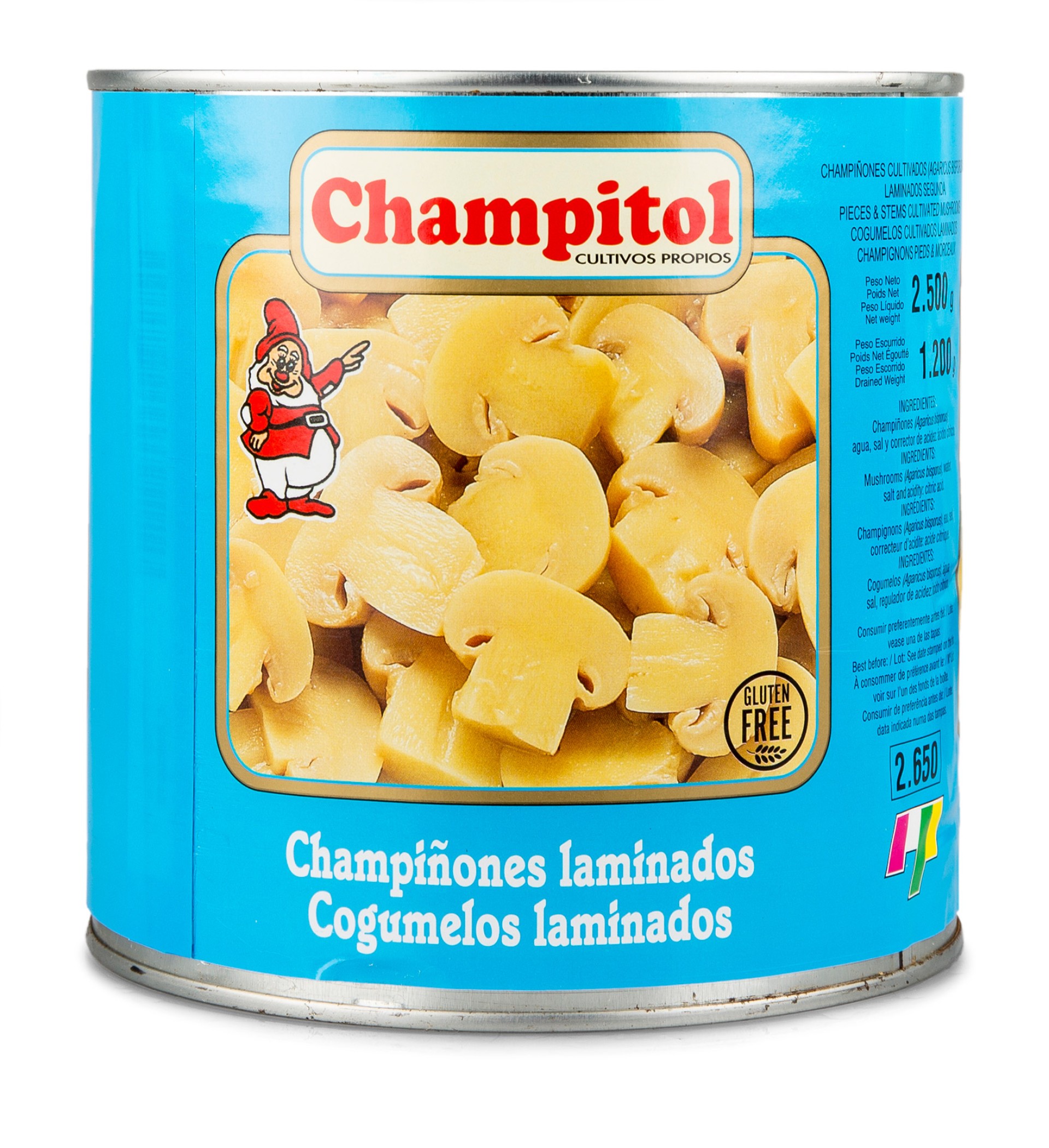 Cogumelos Cortados Champitol 6x2,5 kg Cogumelos Cortados Champitol 6x2,5 kg