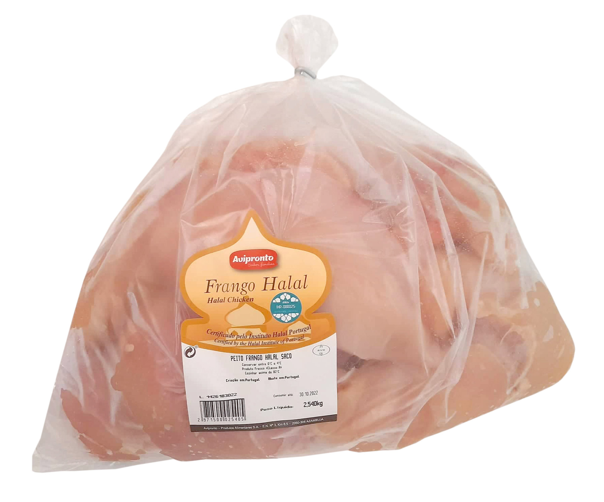 Frango Peito Halal Fresco Saco +/- 2,5 kg