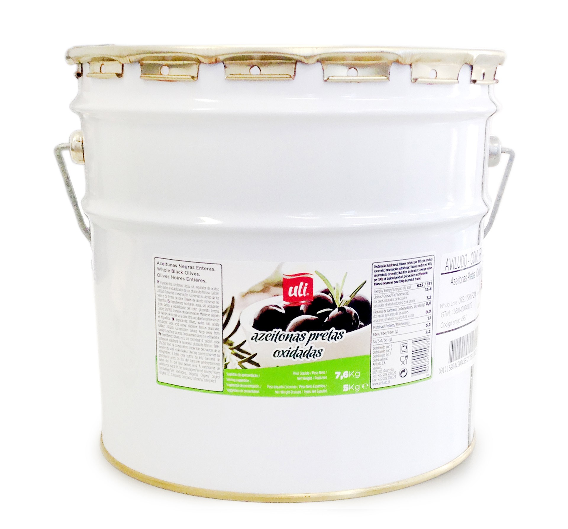 Azeitona Preta Oxidada Uli Balde 5 kg Azeitona Preta Oxidada Uli Balde 5 kg