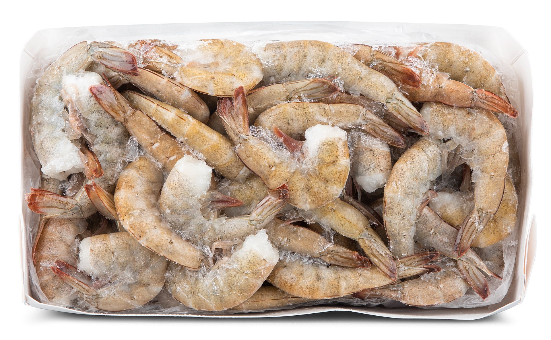 Camar�o Vannamei s/ Cabe�a 16/20 Congelado Cx 2 kg