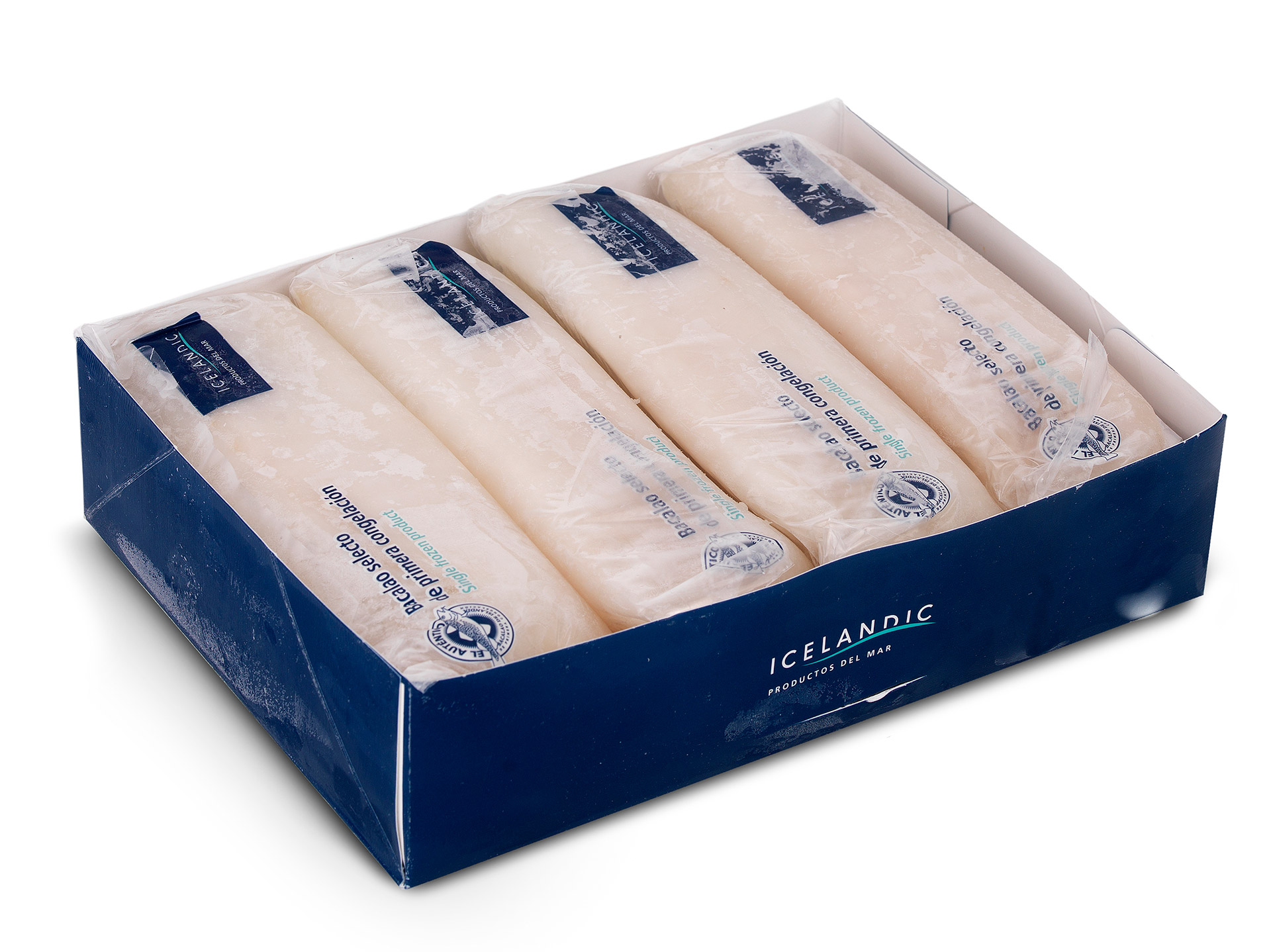 Bacalhau Lombo c/ Pele 200/300 g Congelado Cx 2 kg