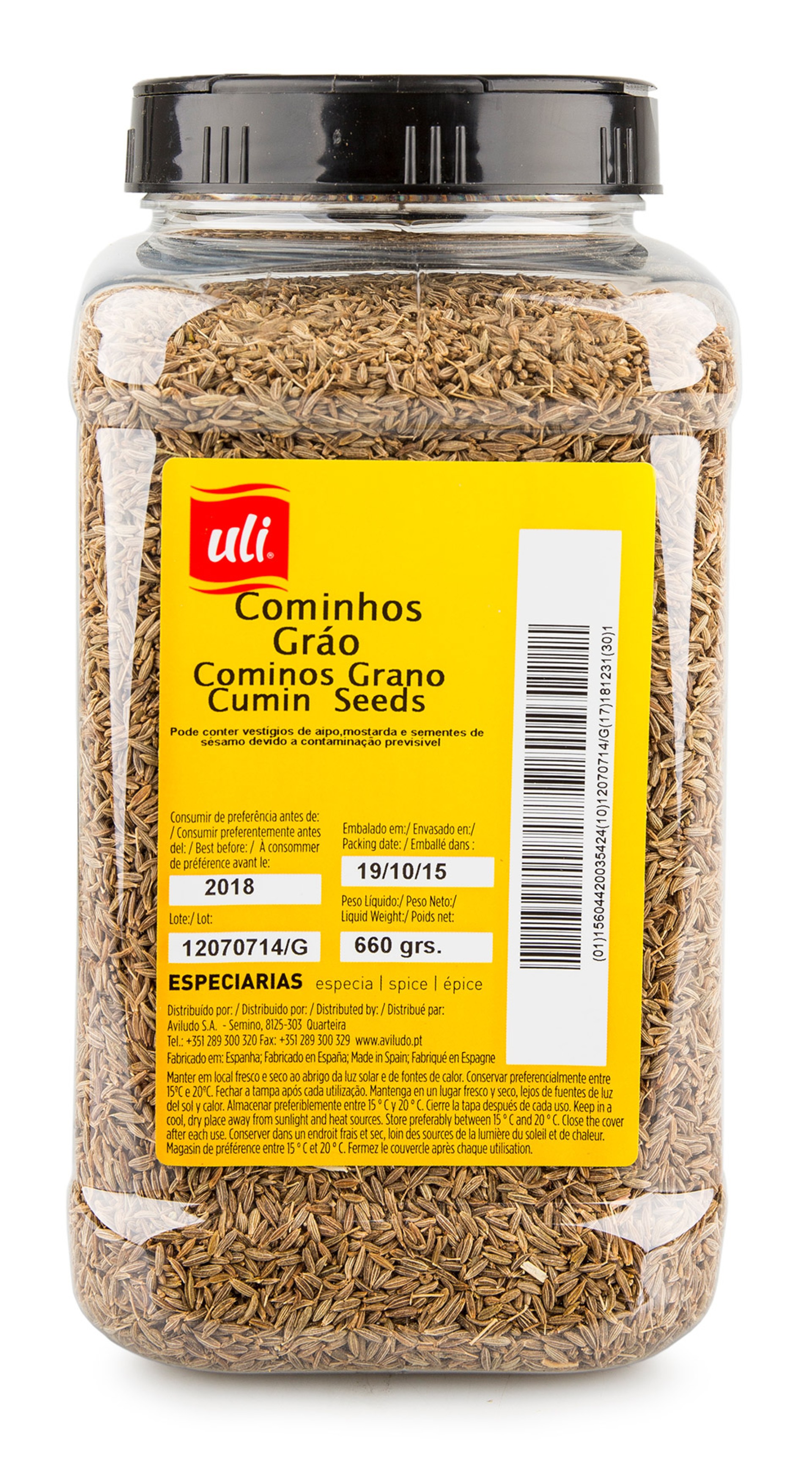 Cominhos Grão Uli Pet 660 g Cominhos Grão Uli Pet 660 g