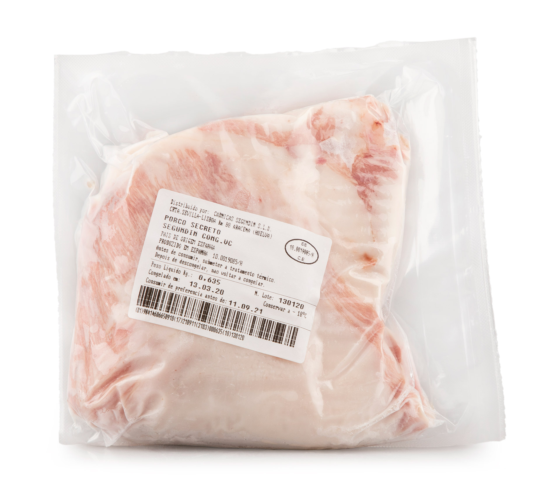 Porco Secreto Congelado Segundin Vácuo Porco Secreto Congelado Segundin Vácuo