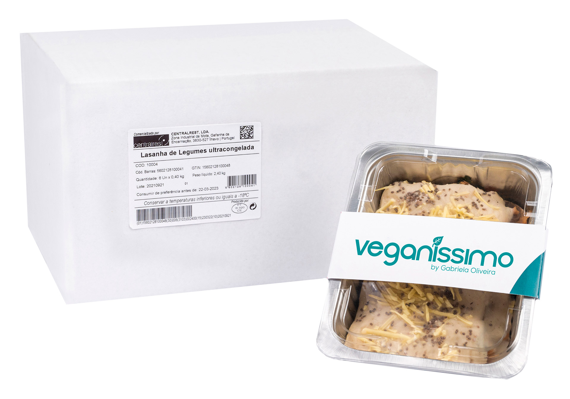Lasanha Legumes Vegan Congelada 6x400 g